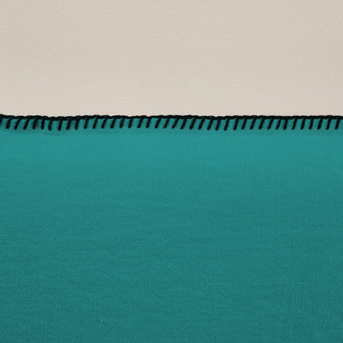 Madura Hoes voor hoofdbord Nino lagune en zwarte slinger 210x134 cm