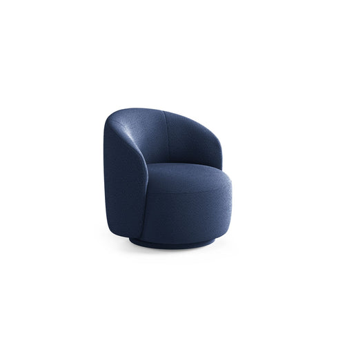 Cosmopolitan Design - Draaistoel Savona boucle marineblauw - 72.5x69x70.5cm