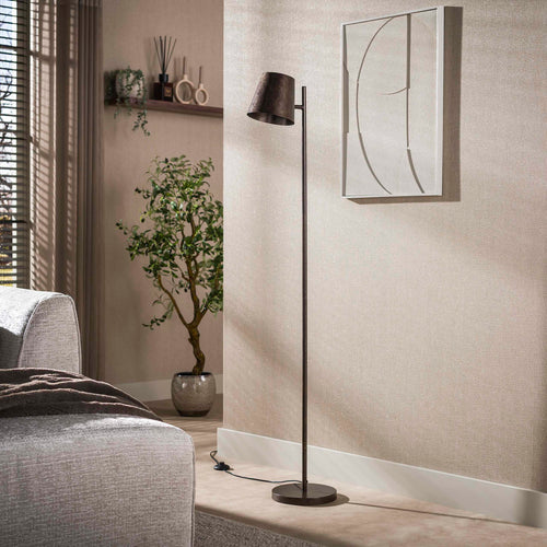 Giga Living Vloerlamp Flex - Bruin Metaal - 40x20x155cm