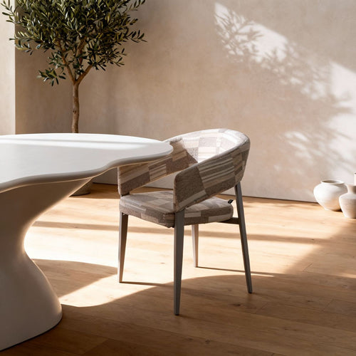 DÉJA Living Eetkamerstoel Malmö - Greige Stof - Set van 2 - vtwonen shop