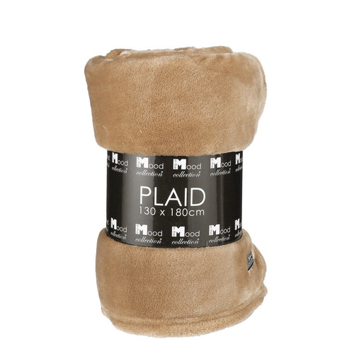 In The Mood Collection Famke Fleece Plaid - L180 x B130 cm - Lichtbruin