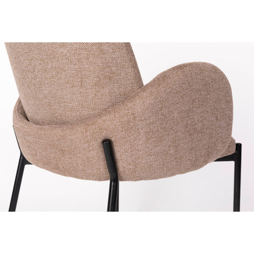 Housecraft Living Tjarda Eetkamerstoelen met armleuning Bruin - Set van 2