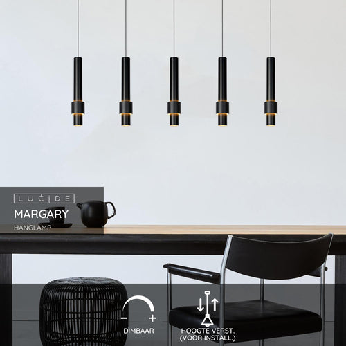 Lucide hanglamp MARGARY - Geïntegreerde LED - Zwart - vtwonen shop