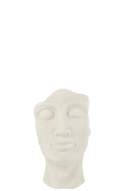 J-Line bloempot David - keramiek - wit - small - Ø 22 cm - vtwonen shop