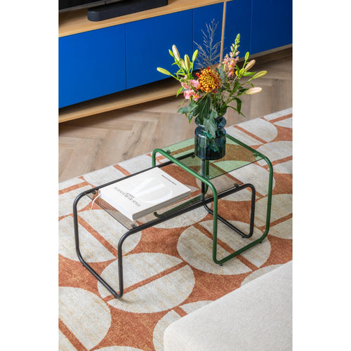 Leitmotiv salontafel Ventana - zwart - 80x40x36cm