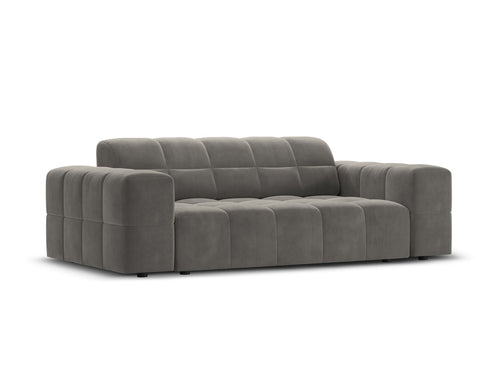 Cosmopolitan Design Bank Chicago 2-zits, flueel lichtgrijs - 102x178x78cm
