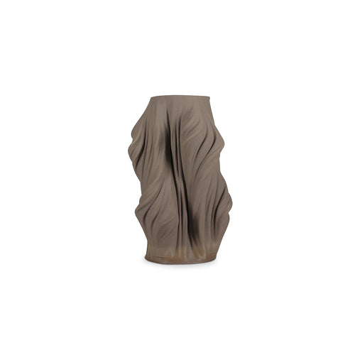 S|P Collection - Vaas 20x20xH28,5cm satin brown Vea