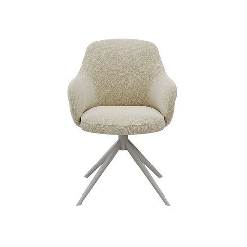 LABEL51 Eetkamerstoel Bern - Naturel Bouclé - Draaibaar - vtwonen shop