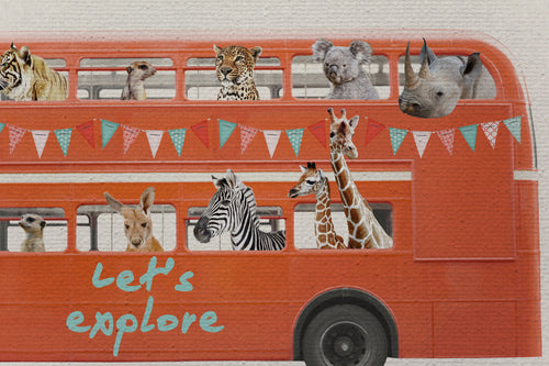 Canvas 60x40 Afdruk Bus