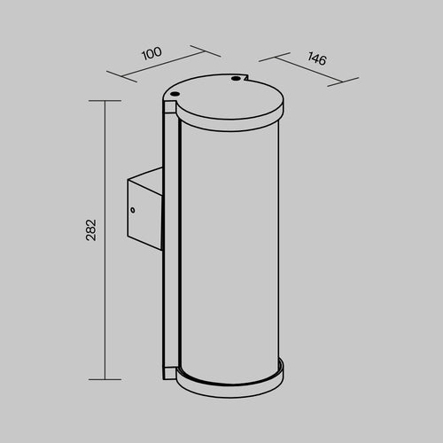 Maytoni Outdoor - Wandlamp Conf - Grafiet - vtwonen shop