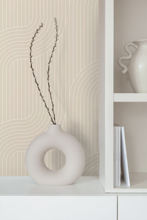 Origin Wallcoverings behang grafisch motief zand beige - 50 x 900 cm - 347962 - vtwonen shop