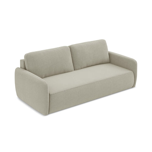 LaMiaSofa 3-zits slaapbank Corle - textuurstof - lichtbeige - 218x102x86