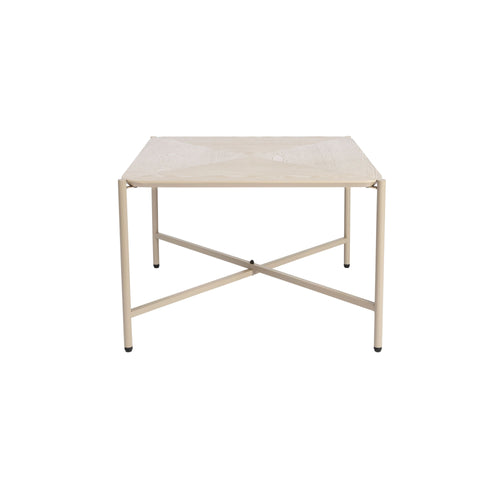 Housecraft Living Marcio Salontafel Vierkant Hout/ Metaal 40x40 cm Beige - vtwonen shop