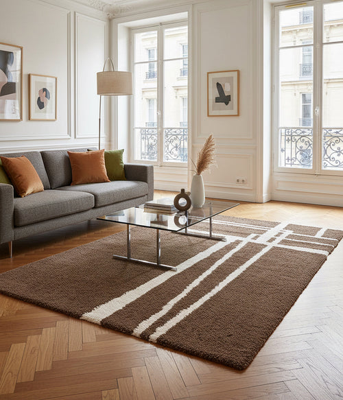 AFK Living vloerkleed Archi - Zacht comfort voor elke dag en OEKO-TEX® Standard 100 gecertificeerd. - kastanje - 120x170 cm