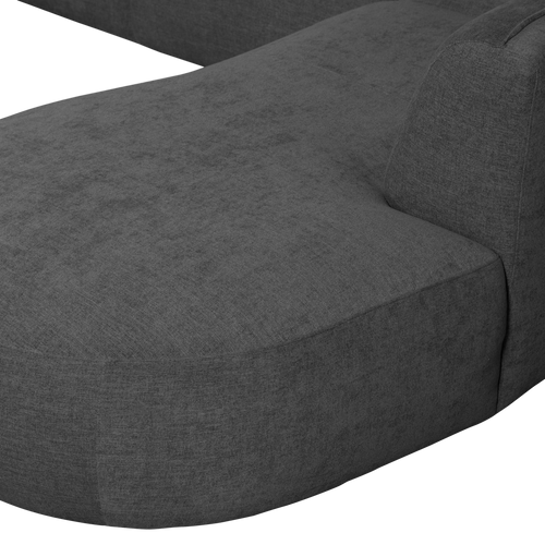 WOOOD bank rechts Polly - Polyester - Grijs - 71x353x150/245 - vtwonen shop