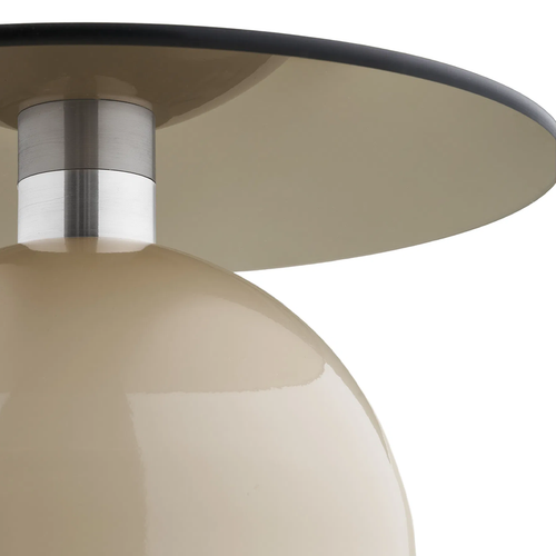 Artichok Raiza metalen bijzettafel beige met glazen blad - Ø40