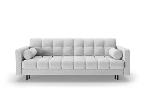 Cosmopolitan Design Slaapbank met opbergdoos Bali 3-zits, structurele stof lichtgrijs - 84x222x105cm