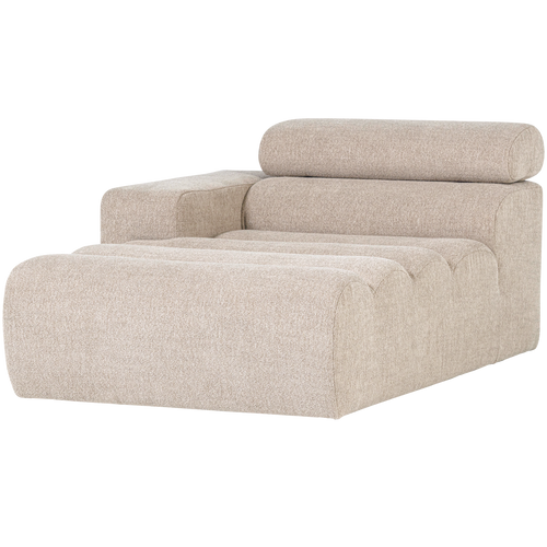 WOOOD chaise longue element arm links Novi - Polyester- Naturel - 86x109x173 - vtwonen shop