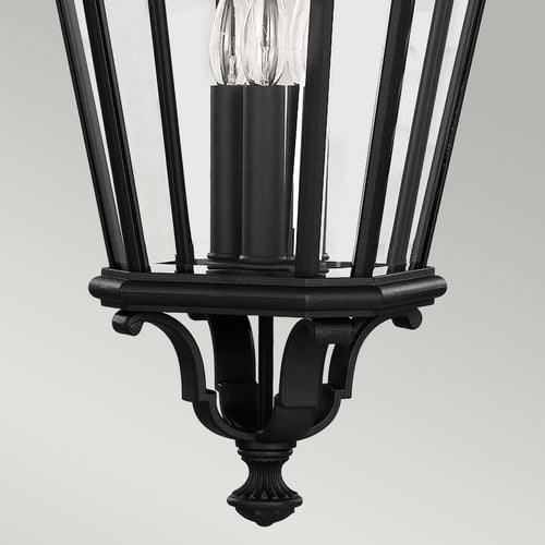 Elstead Cotswold Lane - 3-lichts grote buitenketting lantaarn zwart, E14
