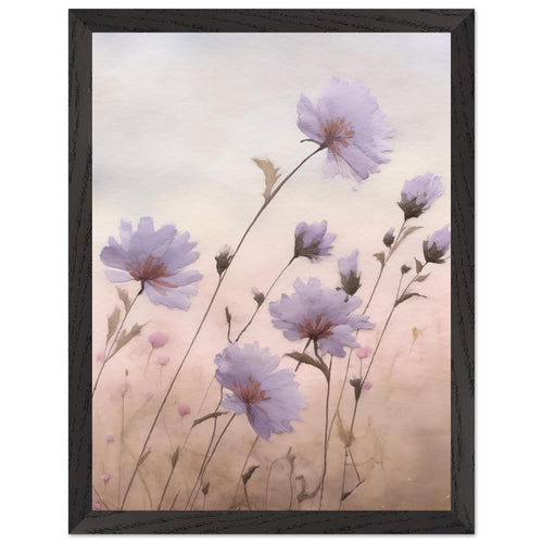 Artfulprints Poster met Lijst Flower aquarel 2   - 30x40 cm - Roze