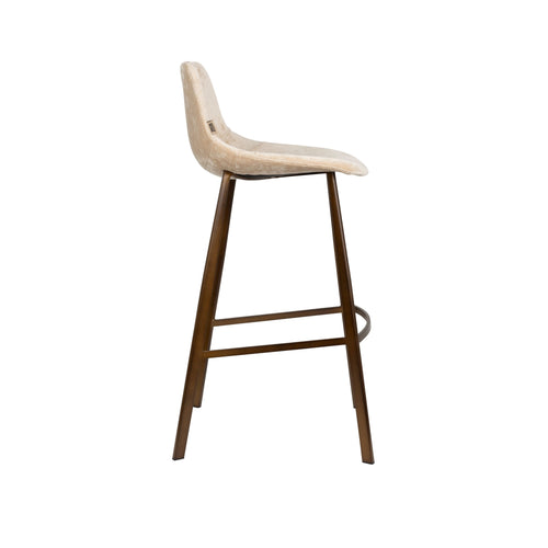 Dutchbone Franky Barkrukken rugleuning 80 cm Beige - Set van 2