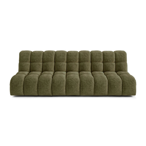 Premium Interiors - Bank SEVEN - bouclé-stof  olijfgroen 243cm