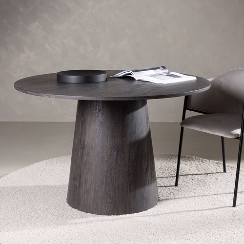 Nest living Trude Houten Eettafel Donkerbruin - Ø 120 cm - vtwonen shop