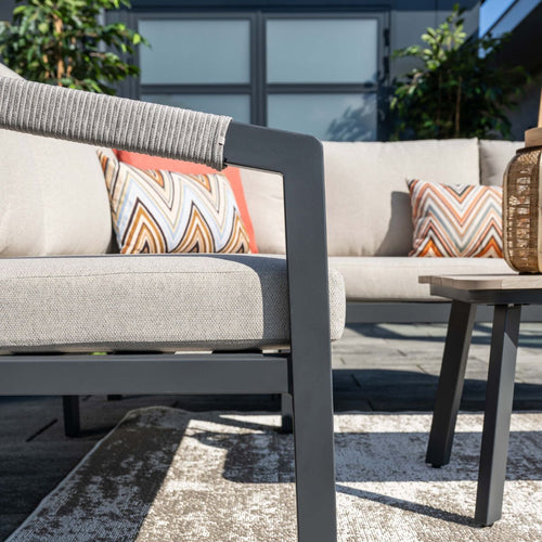 Garden Impressions Loungeset Milou hoek 4-delig - donker grijs