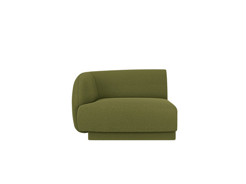 Micadoni - Linker module "Miley" boucle donker olijfgroen - 90x90x70cm