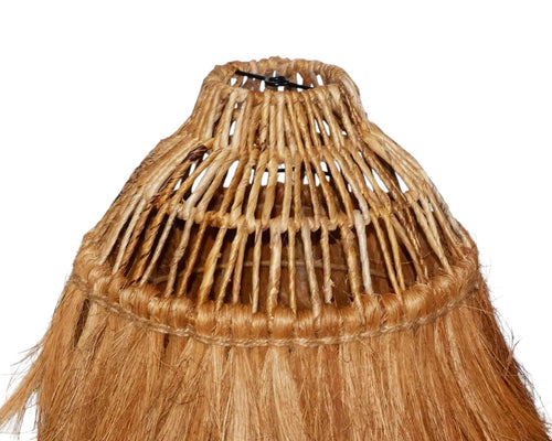 Furnilux Handgemaakte Hanglamp van Bananenvezel – Duurzaam & Natuurlijk Design - Top 10cm -Bodem 30cm - Hoogte 22cm - vtwonen shop