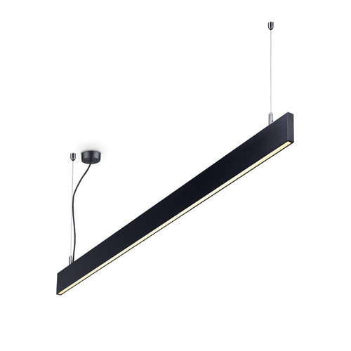 Ideal Lux LINUS - Geïntegreerde LED indoor lineaire plafond hanglamp 1 licht zwart 3000K