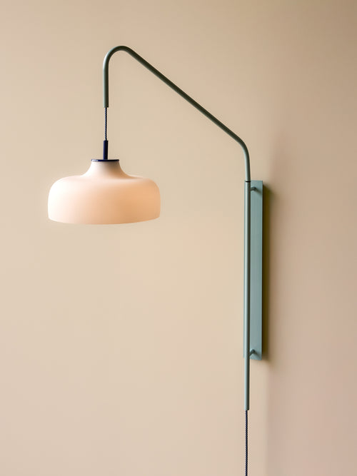 Hübsch wandlamp Current - glas/ijzer - 71x30xh111cm