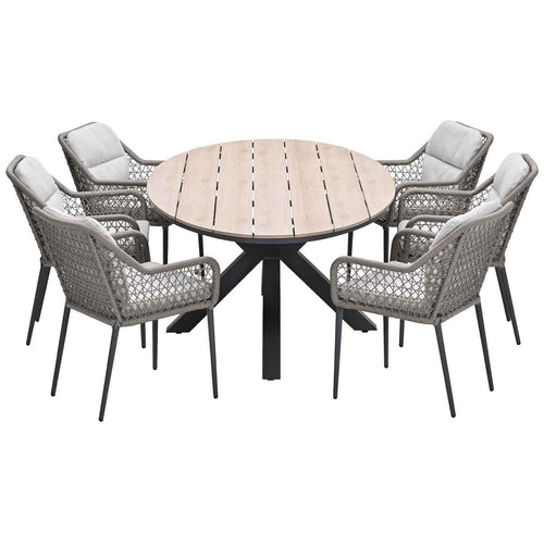 Garden Impressions tuinset Pemba - Tulli - taupe - 220x115 cm - 7-delig
