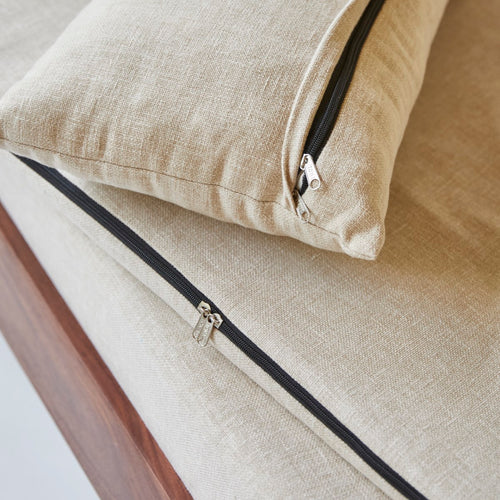 Tikamoon 2-zitsbank van massief palissander en stof - Beige - vtwonen shop