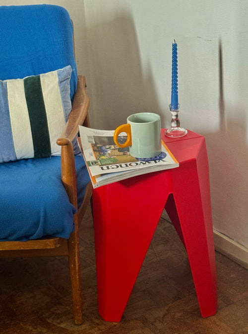 Leitmotiv kruk Cherish - rood - 29x29x47cm - vtwonen shop