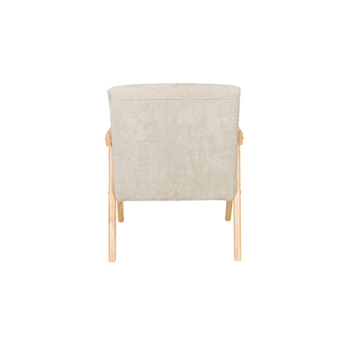 Housecraft Living Panadero Fauteuil met armleuning Hout Naturel/ Beige - vtwonen shop