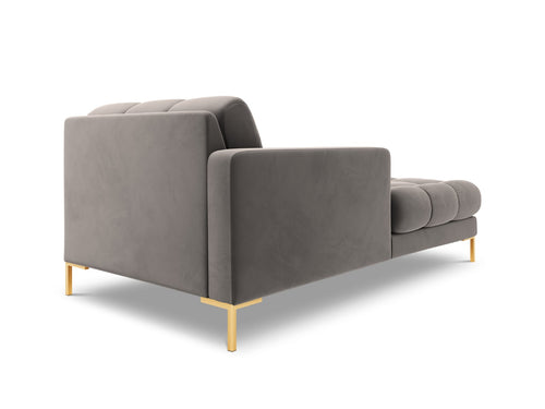 Cosmopolitan Design linker meridiaan Bali flueel, lichtgrijs - 185x102x75cm