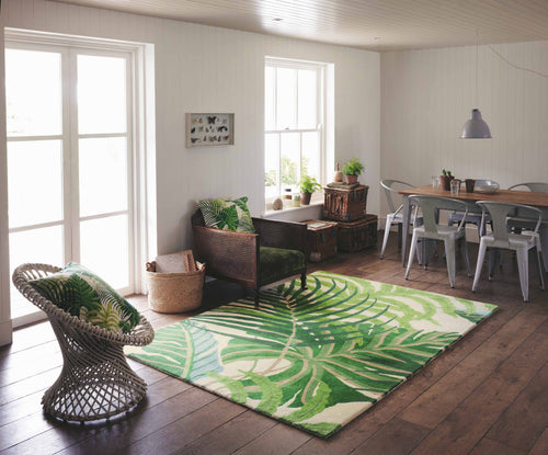 Laagpolig vloerkleed Sanderson Manila Green 250x350 cm - vtwonen shop