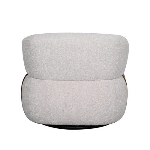 LABEL51 Fauteuil Valenza - Naturel/Walnoot Bouclé - Draaibaar - vtwonen shop