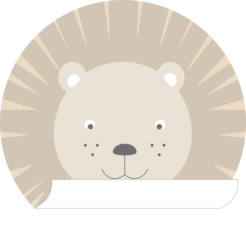 ESTAhome zelfklevende behangcirkel dierenkoppen beige - Ø 70 cm - 158973 - vtwonen shop