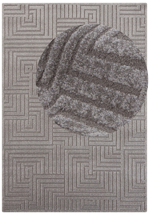 Soft Short-Pile Carpet in High-Low-Optic Manipu 120x170 cm - vtwonen shop