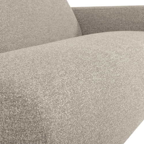 WOOOD 2-zits bank arm rechts Mojo Base - Bouclé - Beige - 74x185x97