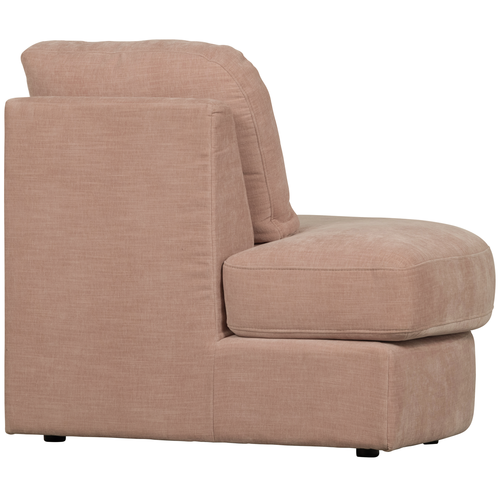 vtwonen 1-zits bank element ronde hoek links Family - Polyester - Roze - 85x93x98 - vtwonen shop
