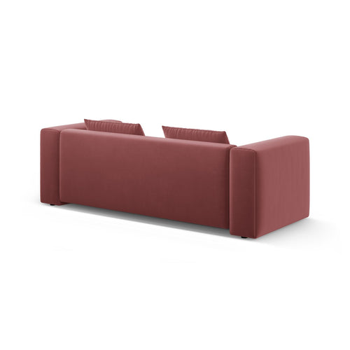 Cosmopolitan Design - Slaapbank met opbergdoos Verona 3-zits, flueel flamingo - 98x252x85cm