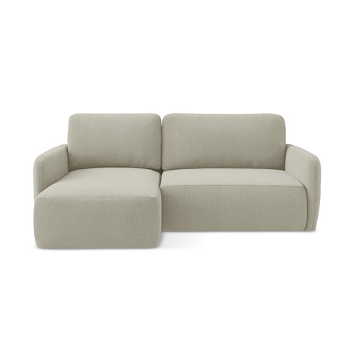 LaMiaSofa hoekbank links Corle - textuurstof - lichtbeige - 207x148x86