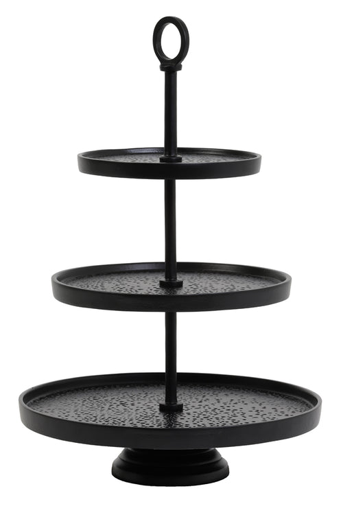 Light & Living etagere LUTEK - Ø32x48cm - zwart