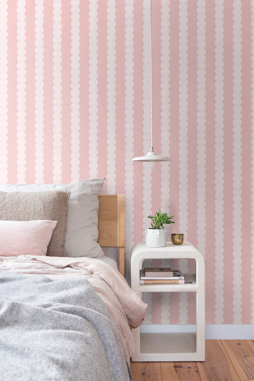 ESTAhome behang grafische print pastel roze - 0.53 x 10.05 m - 131745
