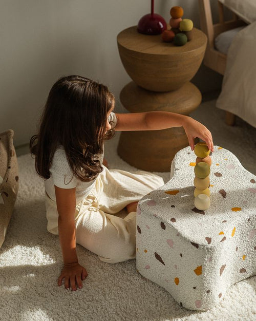 Wigiwama Terrazzo Cloud Poef - Multi_Color - vtwonen shop