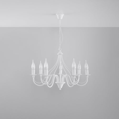 Sollux Lighting Kroonluchter MINERWA 7 wit - 60x60x80cm