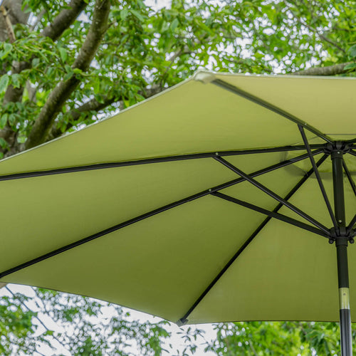 Lotus parasol - Ø300 cm - carbon black - olijf